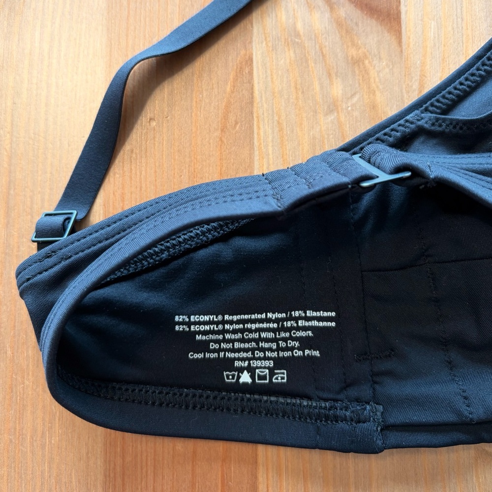 Everlane ReNew Black Bikini Top - Picture 3 of 4